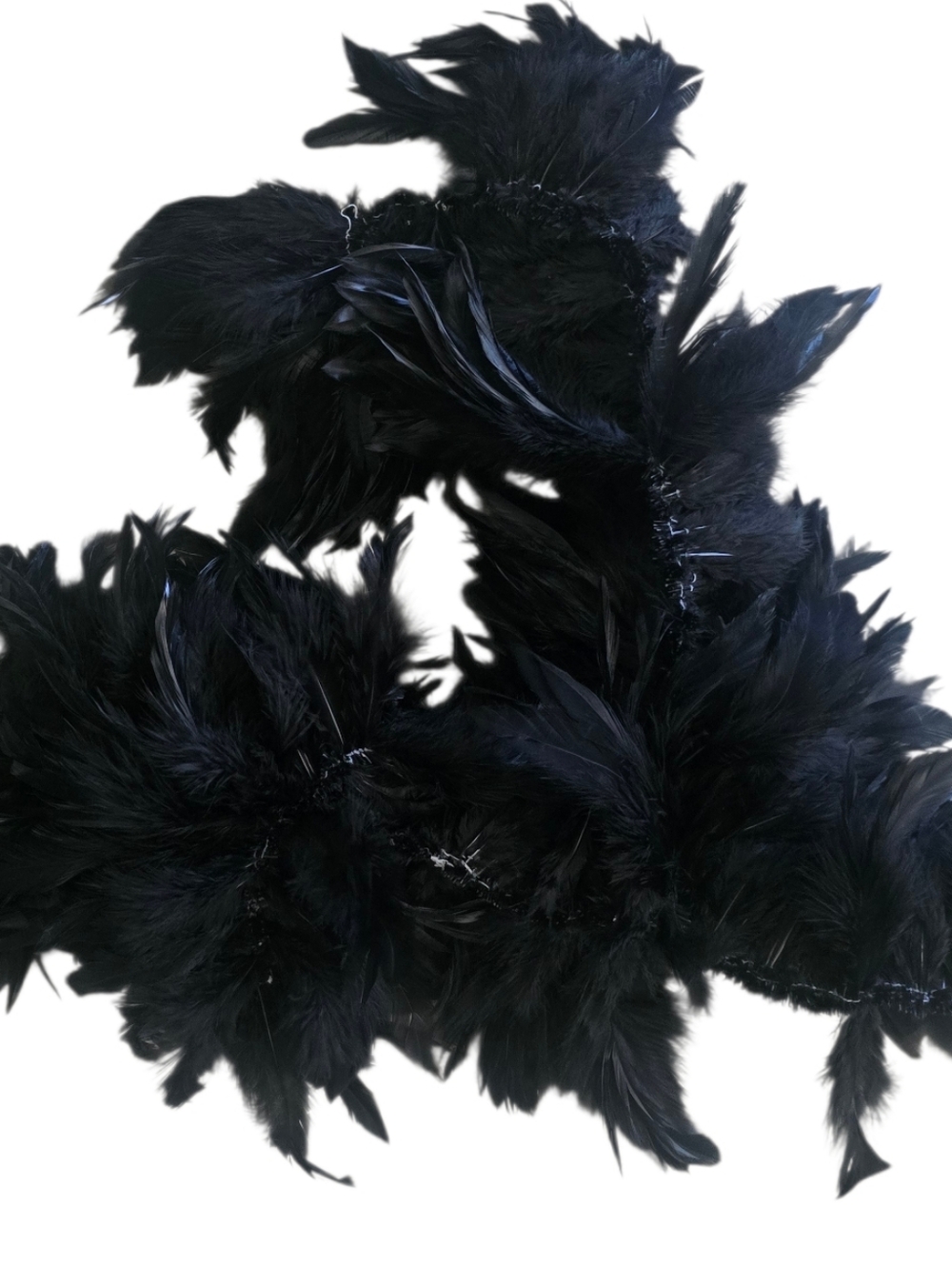 Black Feather Boa – 60” Glam Statement / Old Hollywood / Burlesque Vibe - Picture 3 of 5